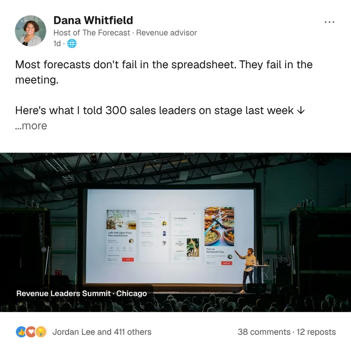 Sample text and photo post